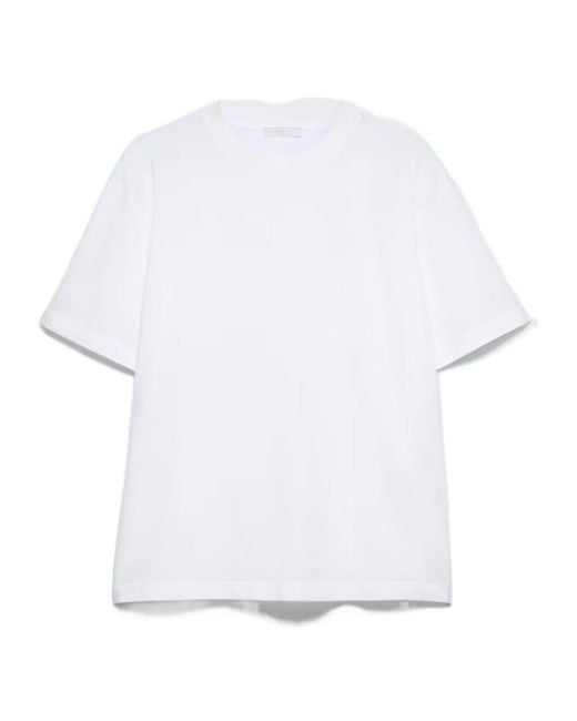 Prada White Jersey Crew-Neck T-Shirt for men