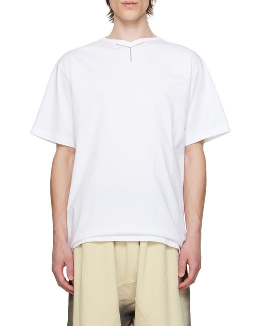 Y. Project White Logo-Appliqu Cotto T-Shirt for men