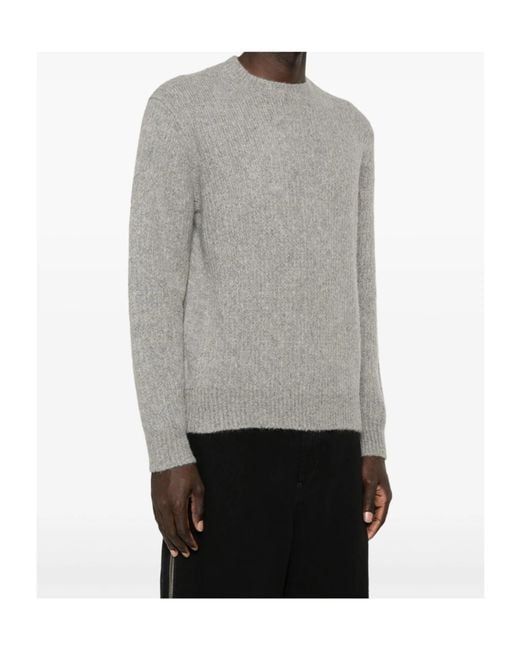 sunflower Gray Crew Neck Long-Sleeved Sweater for men