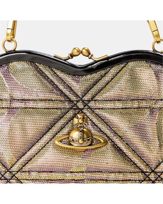 Vivienne Westwood White Viv Belle Heart-Shaped Shoulder Bag