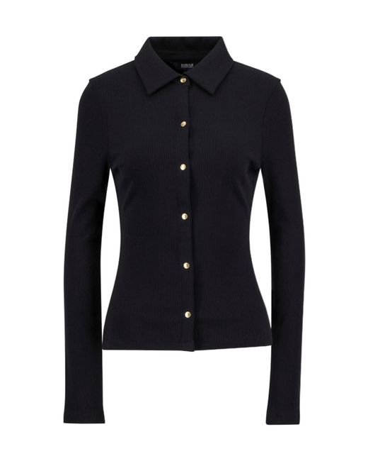 Barbour Blue Chloe Ribbed Shirt