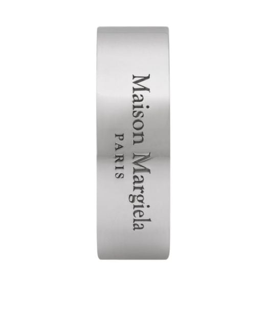 Maison Margiela Gray Logo Wide Ring