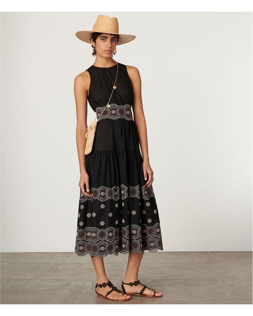 Vanessa Bruno Black Embroidered Dress