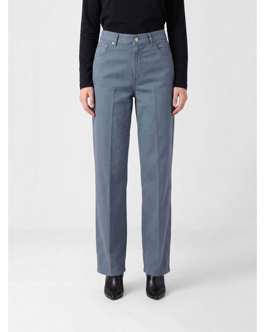 Dondup Blue High Waist Wide Leg Jeans