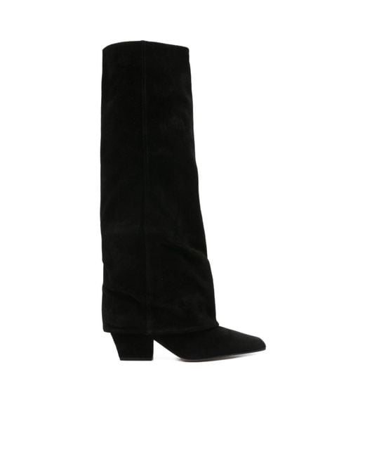 Paris Texas Black Pointed-Toe Boots