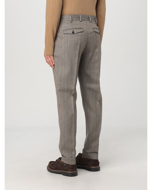 PT01 Gray Striped Casual Pants for men
