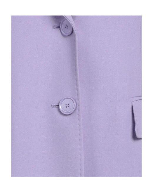 Max Mara Purple Blazer Virgin Wool