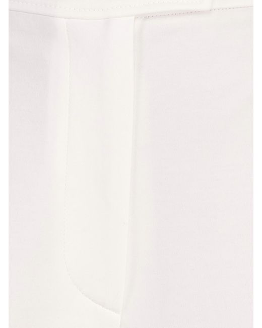 Brunello Cucinelli White Monili-Detailed High-Waisted Shorts