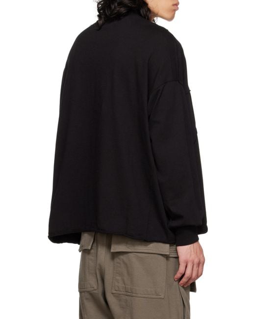 Rick Owens Black Drkshdw Stitch-Detail Sweatshirt for men