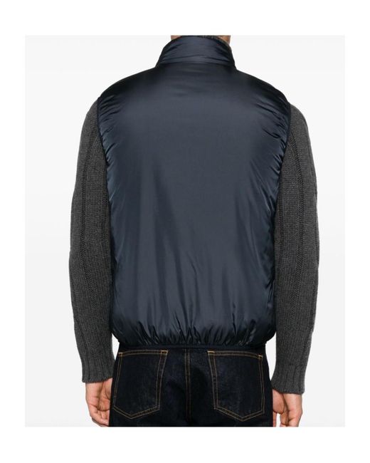 Aspesi Blue Jil Zip-Up Padded Gilet for men
