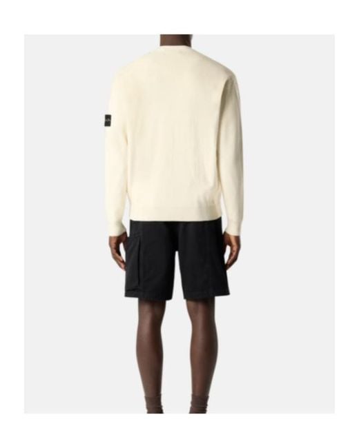 Stone Island Natural Logo Patch Buttoned Cardigan for men