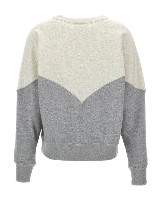 Isabel Marant Gray Isabel Marant Étoile Houston Logo Printed Crewneck Sweatshirt