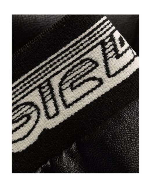 Stella McCartney Black Logo-Waistband Faux-Leather Culottes