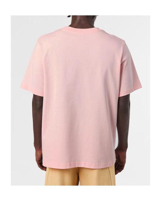 Casablanca Pink Logo Crew Neck T-Shirt for men