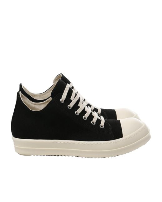 Rick Owens Black Temple Low Sneaks for men