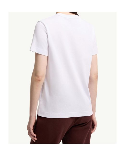 Moncler White Logo Patch Crewneck T-Shirt