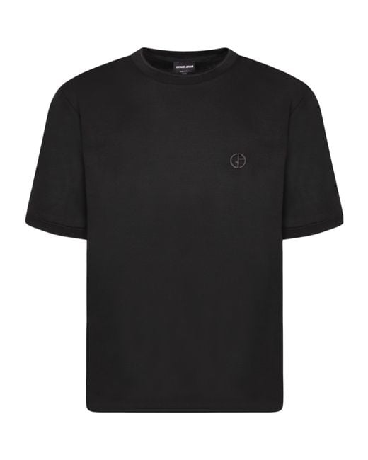 Giorgio Armani Black Short-Sleeved T-Shirt for men