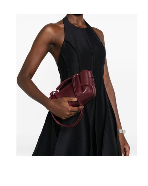 Hereu Purple Arta Leather Shoulder Bag