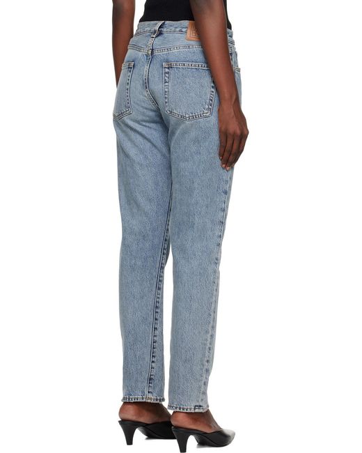 Totême Blue Totême High-Waisted Straight-Leg Jeans