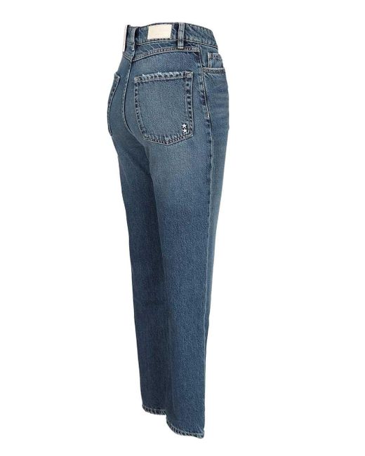 ICON DENIM Blue Rory High-Waisted Straight-Leg Jeans