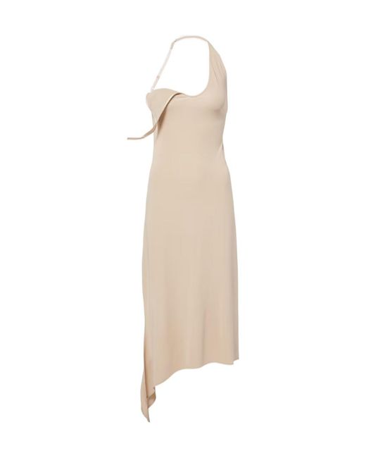 Courreges Natural Asymmetrical Dress