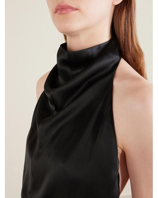 Khaite Black Rone Halterneck Top
