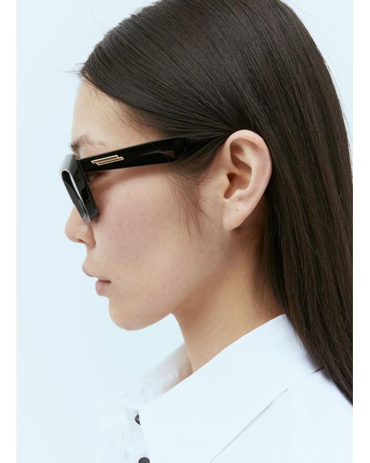 Bottega Veneta Blue Logo Sunglasses