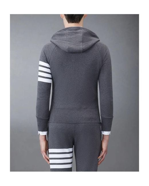 Thom Browne Blue 4-Bar Striped Zipped Jacket for men