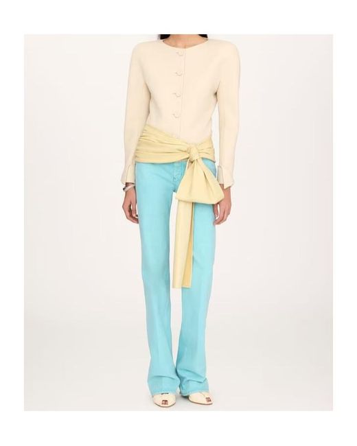 Chloé Natural Chloé Collarless Fitted Blazer
