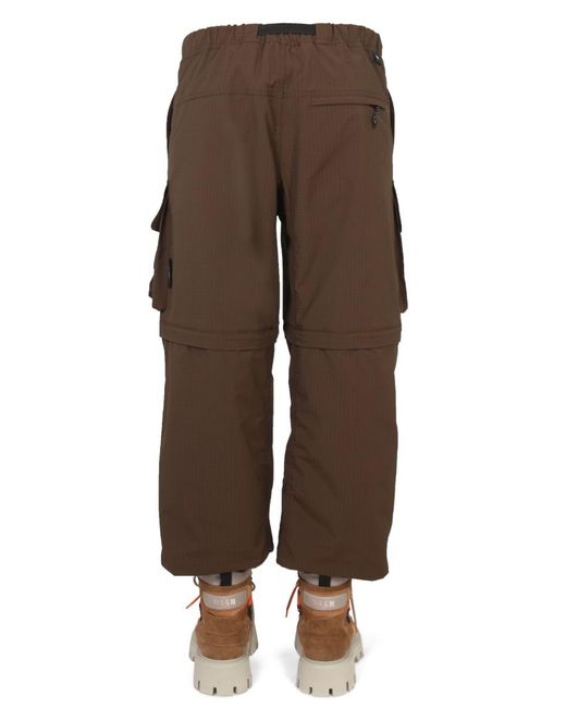 MSGM Brown High Waist Cargo Pants for men
