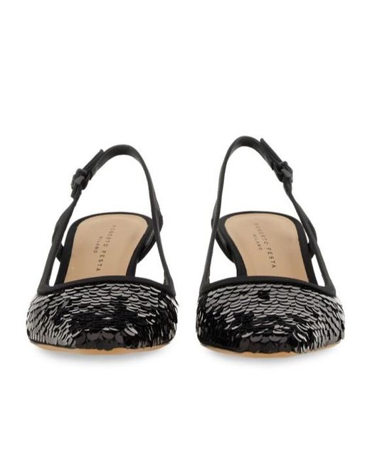 Roberto Festa Black Slingback Siviglia Pumps