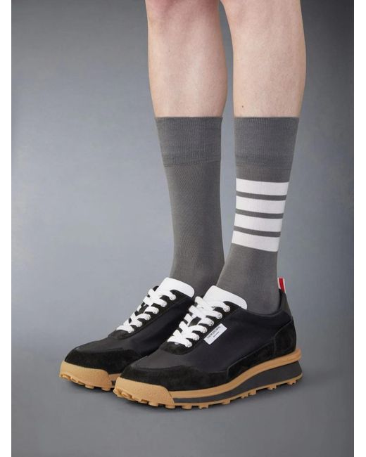 Thom Browne Black Lace-Up Sneakers for men