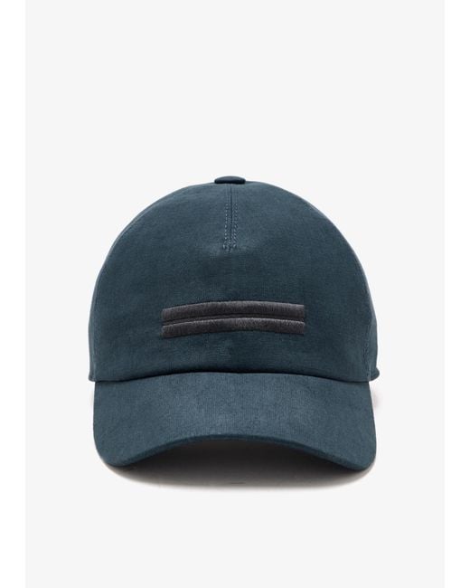 Zegna Blue Oasi Lino Baseball Cap for men
