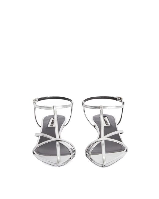 Jil Sander White Cage Low-Heel Sandals
