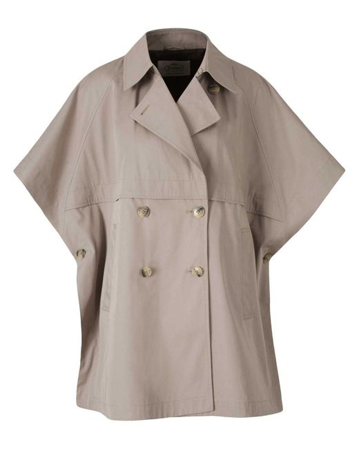 Herno Gray Cotton Coat
