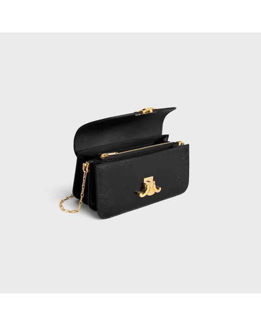 Céline Black Small Chain Triomphe