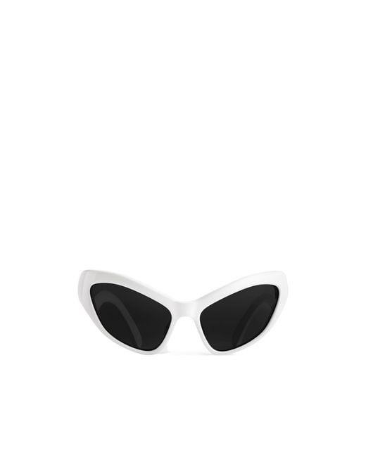 Balenciaga White Eyewear Hamptons Cat-Eye Sunglasses