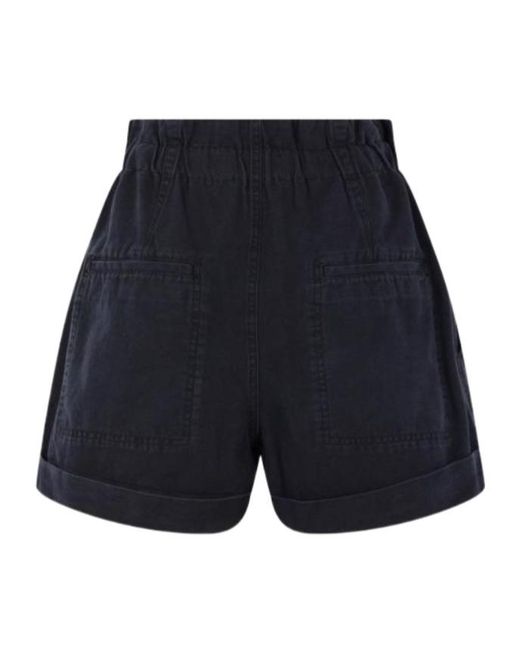 Isabel Marant Blue Isabel Marant Étoile Nirma Pleated Drawstring Shorts