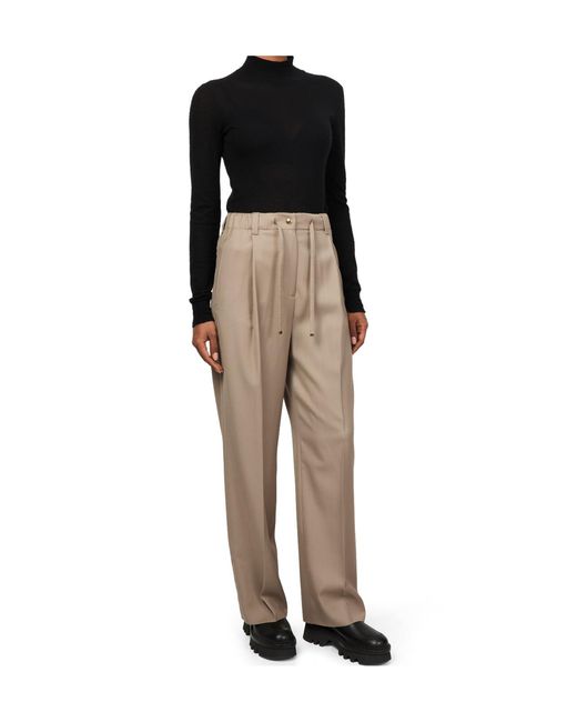 Moncler Natural Wool Trousers