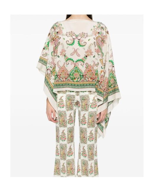 Etro White Printed Cloak