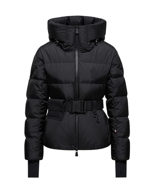 Moncler Black Grenoble Buckled Waist Padded Jacket