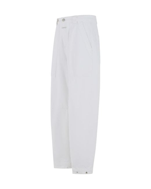 Closed White Rhannon Barrel Cropped Jeans