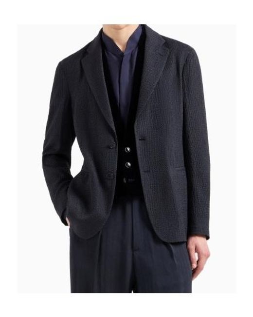 Giorgio Armani Black Single-Breasted Blazer for men