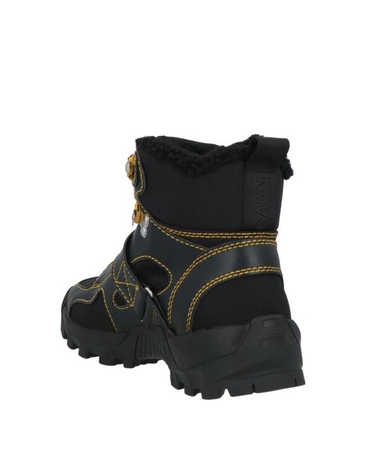 Ganni Black Minimalist Hiking Boots