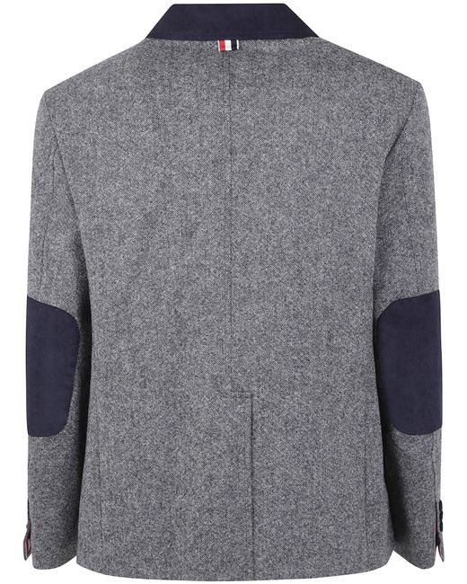 Thom Browne Gray Long-Sleeved Button-Up Jacket for men