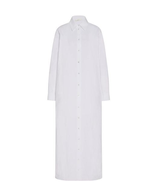 The Row White Izumi Cotton Dress