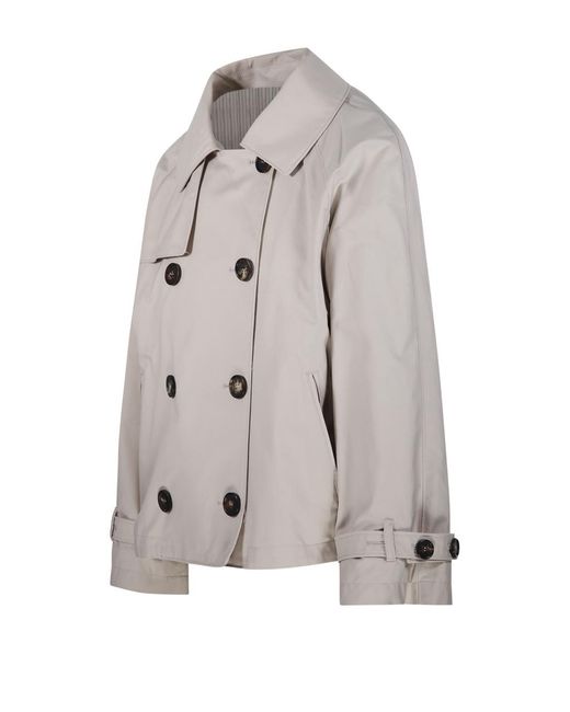 Max Mara Gray The Cube Mtctesoro Double-Breasted Short Jacket