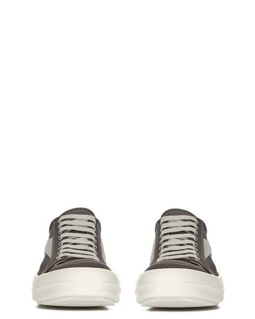 Rick Owens Gray Lace-Up Low-Top Casual Shoes for men