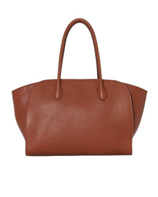 The Row Brown Zipper Tote Bag