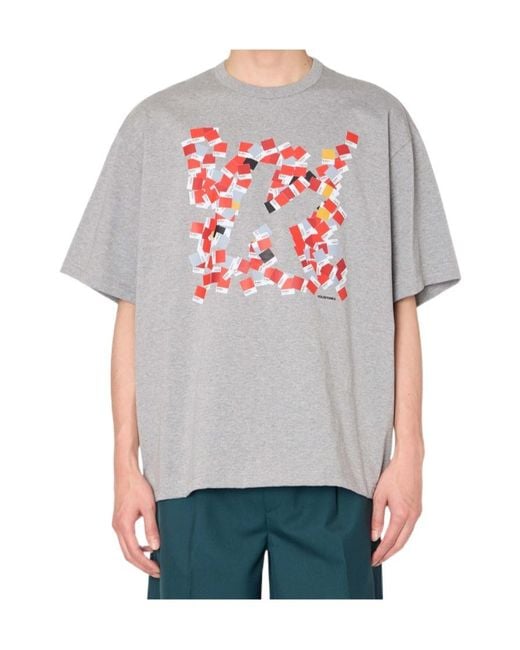 Kolor Gray Crew-Neck T-Shirt for men